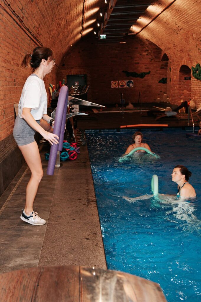 Aqua Aerobics classes in the pool