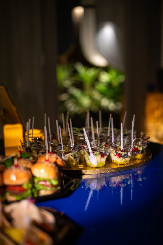 snacks prepared for refreshments during the concert break